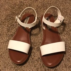 White sandals